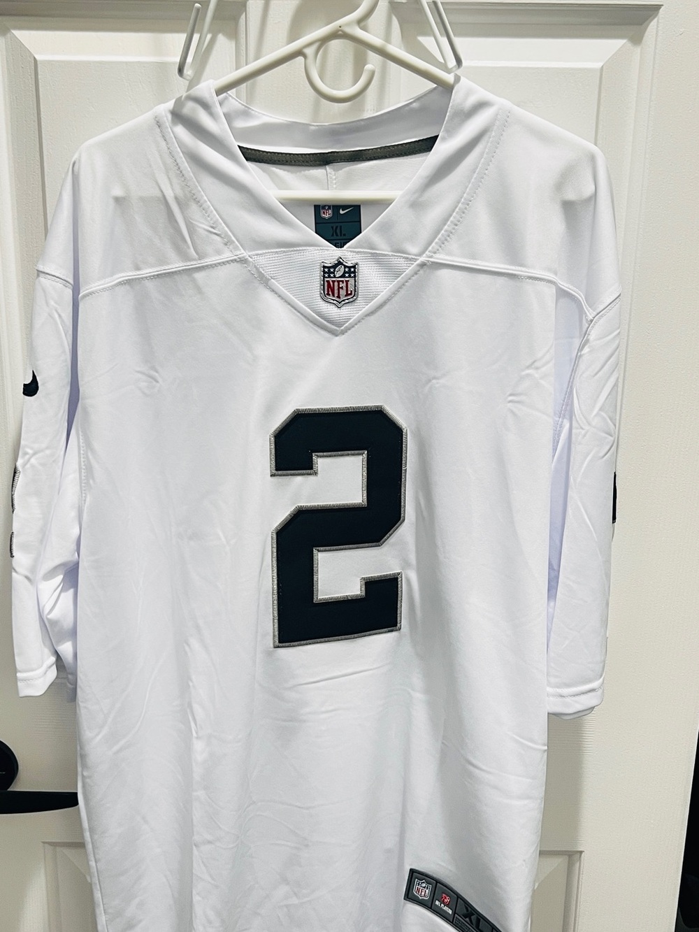 Nike White Men's NFL Jersey with Black #2